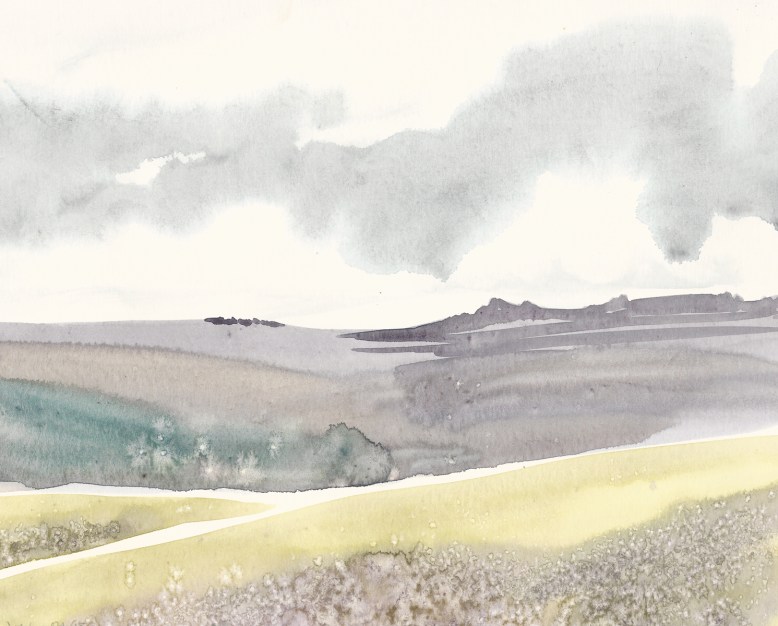 Watercolour of Blackstone Edge