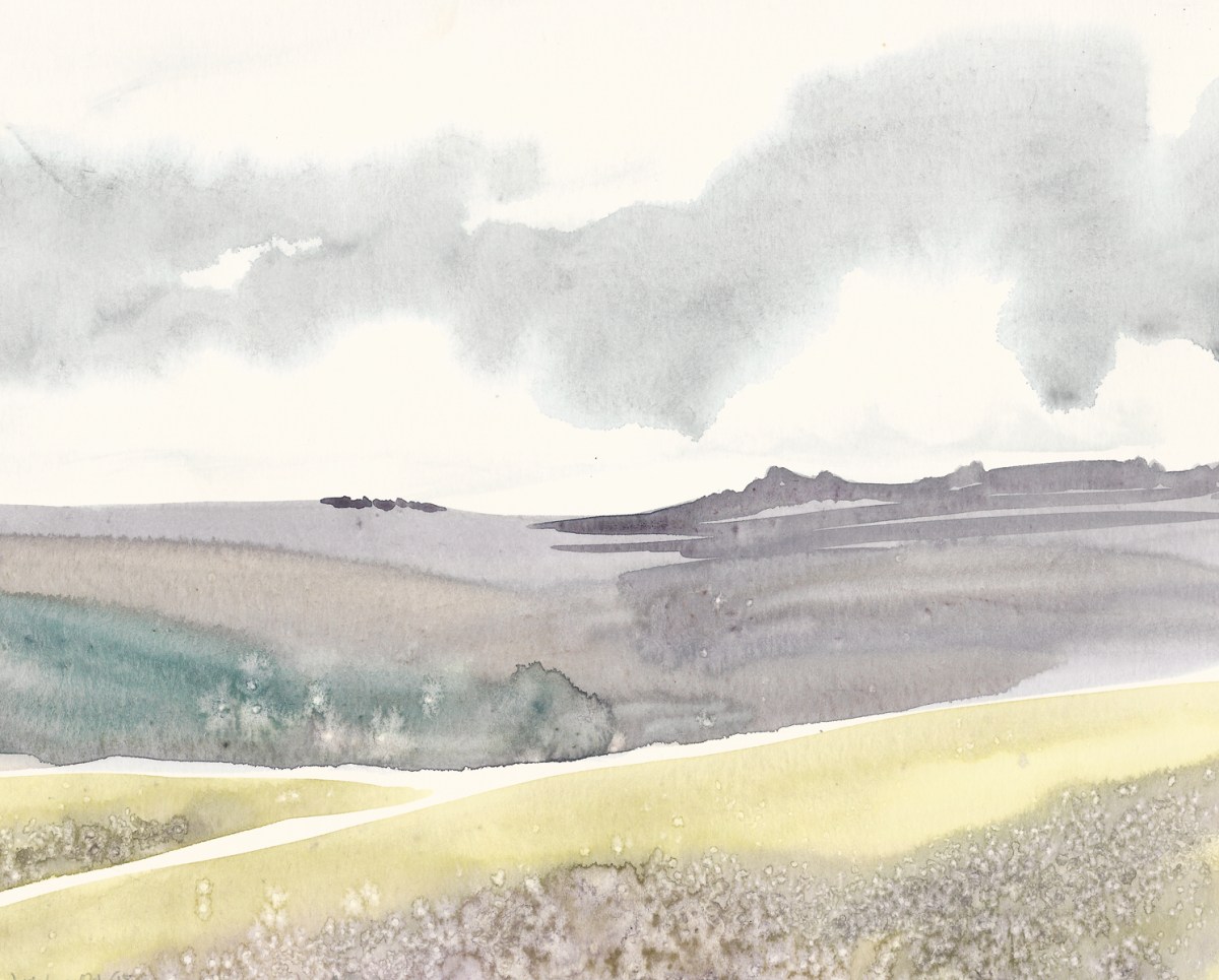 Watercolour painting of Blackstone Edge, Lancashire