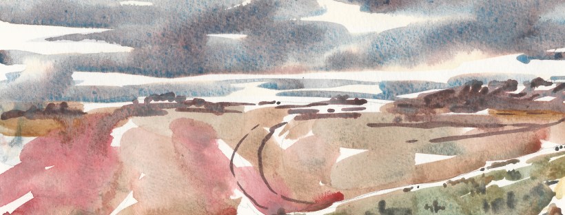 watercolour painting of Blackstone Edge